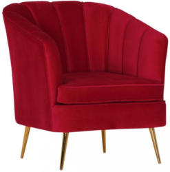 Sessel In Metall, Textil Rot