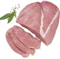 Frische Kalbsschnitzel, Kalbsbraten oder Kalbsgulasch aus der Keule, je 100 g