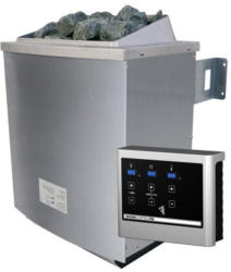 Karibu Saunaofen mit Außensteuerung, 9 kW, edelstahl