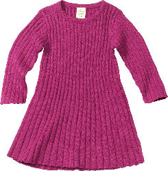 ALANA Kinder Kleid, Gr. 98, in Bio-Baumwolle, beere, pink