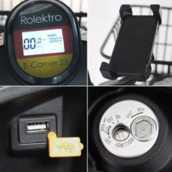 Rolektro E-Carrier 25, mit Heckkoffer