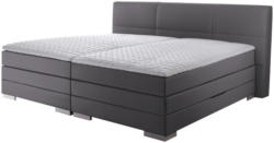 Boxspringbett 'prinz' H2/h3 200/200 cm in Grau