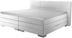 Boxspringbett 'prinz' H2/h3 200/200 cm in WeiÃ