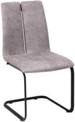 Schwingstuhl in Metall, Textil Anthrazit, Grau