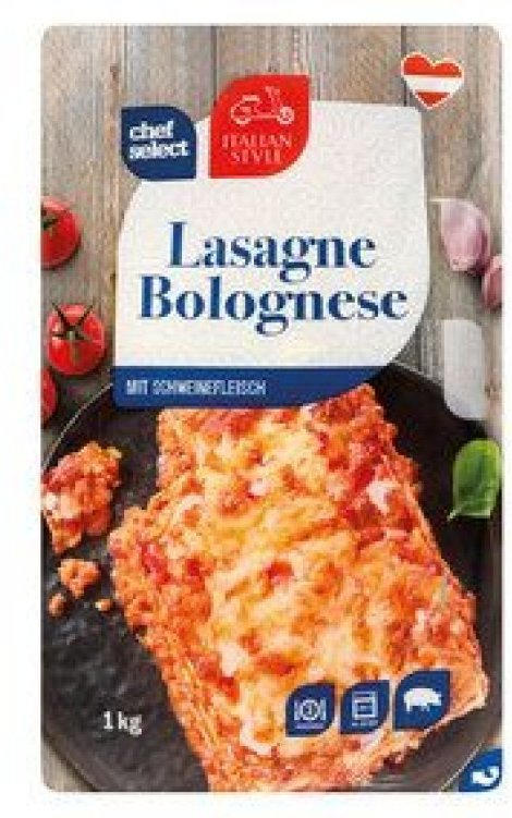 CHEF SELECT Lasagne Bolognese ✔️ Online von Lidl Österreich