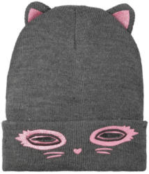 Mädchen Strickmütze mit Katzen-Motiv