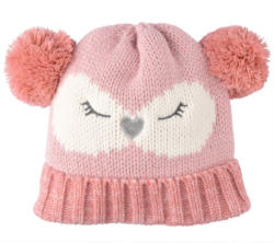 Mädchen Strickmütze mit zwei Pompons