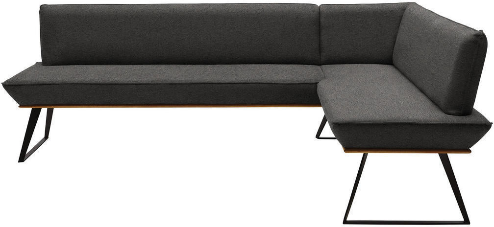 Eckbank 223/183 cm in Schwarz, Eichefarben, Dunkelgrau nur