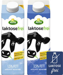 Arla laktosefrei 1,5/3,5 % Fett, jede 1-Liter-Packung