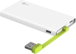 Goobay PowerBank »mit integriertem USB Kabel und 2x USB Anschlüssen«
