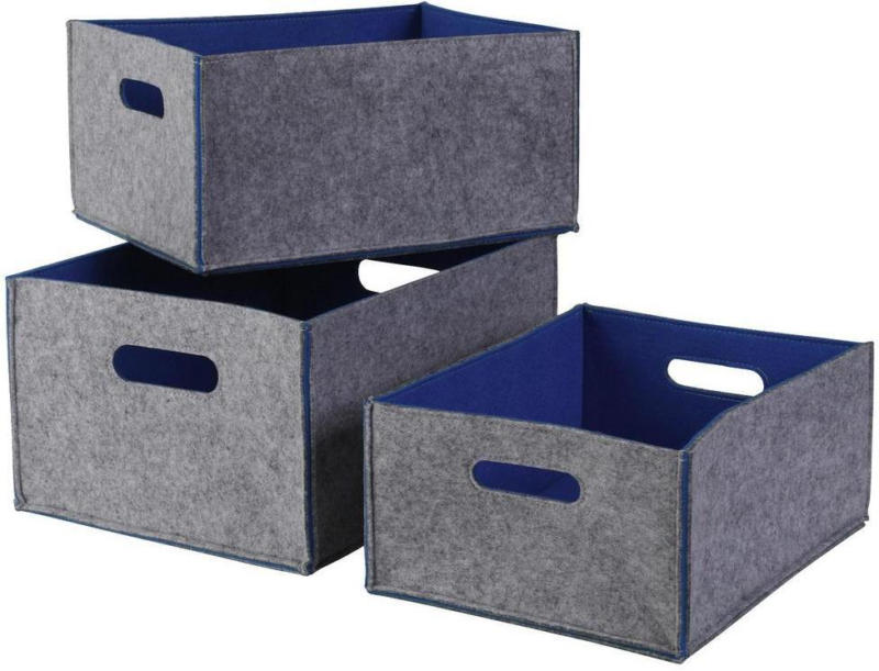 wogibtswas.at - Aufbewahrungsboxen Filz, Set 3tlg. € 29,95 statt € 44