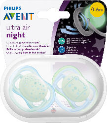 Philips AVENT Schnuller Ultra Air Night, 0-6 Monate, Boy