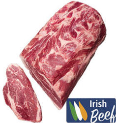 Frischer Irischer Steaknacken vom Rind, ohne Knochen, je 100 g
