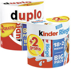 Duplo oder Kinderriegel 18er + 2 Riegel gratis jede 364/420-g-Packung
