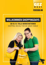 GEZ west GEZ - Willkommen Shoppingdays - bis 05.10.2019