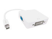 Networx Mini DisplayPort auf VGA/HDMI/DVI Adapter, f. MacBook (Pro/Air), weiß