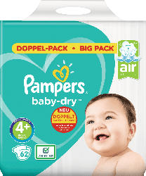Pampers Windeln Baby-Dry, Größe 4+ Maxi Plus, 10-15 kg, Doppelpack