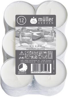 Maxi-Teelichter - Ø = 5,5 cm - 12 Stück