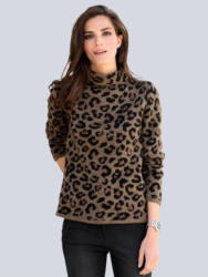 Alba Moda Pullover in modischem Leostrickdessin