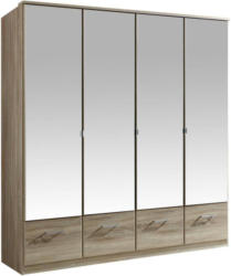 Drehtürenschrank mit Spiegel 180cm Imago, Sägerau Dekor
