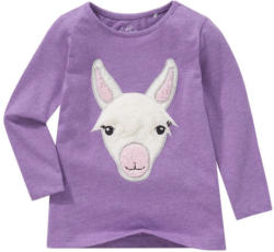 Mädchen Langarmshirt mit Plüsch-Applikation