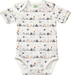 ALANA Baby Body, Gr. 86/92, in Bio-Baumwolle, weiß, blau, für Mädchen und Jungen