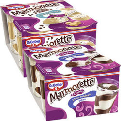 Dr. Oetker Marmorette versch. Sorten, jede 4 x 100 g = 400-g-Packung