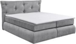 Boxspringbett mit Matratze& Topper 180x200cm Madison, Grau