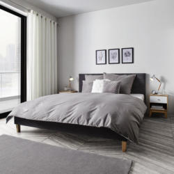 Bett inkl. TTFK-Matratze ca 180x200cm 'Gallardo' Grau