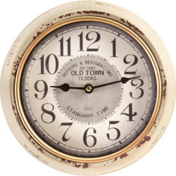 Uhr Baci in Weiss antik ca.Ø24,5cm