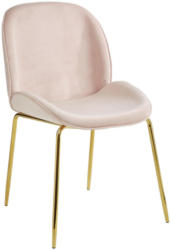 Stuhl in Textil Rosa, Goldfarben