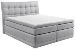 Boxspringbett mit Matratze & Topper 180x200cm Darwin, Grau