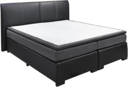 Boxspringbett mit Topper, Lederlook 180x200cm Tiagua