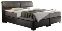 Boxspringbett mit Topper Lederlook 180x200cm Vermont