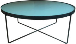 Couchtisch in Metall, Glas 82,7/82,7/32 cm