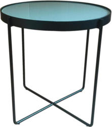 Beistelltisch In Metall, Glas 42,9/42,9/42 Cm