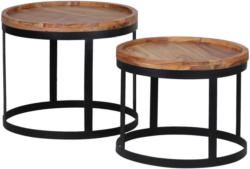Beistelltischset in Holz 53/53/45 cm