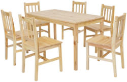 Tischgruppe In Holz Kieferfarben