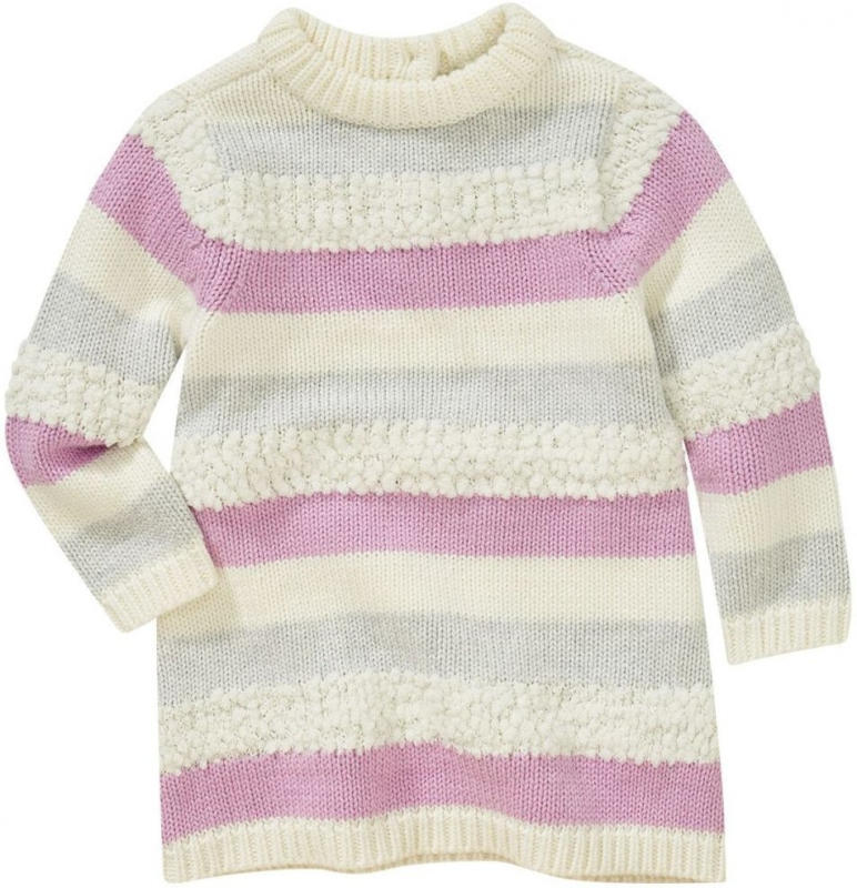 Baby Strickkleid im Ringel-Look