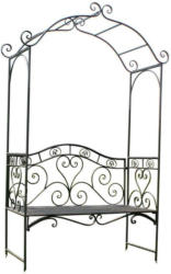 Gartenbank mit Rosenbogen Colima Metall ca. 124/200/48cm