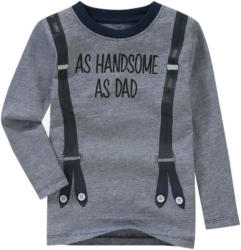 Jungen Langarmshirt mit Hosenträger-Print