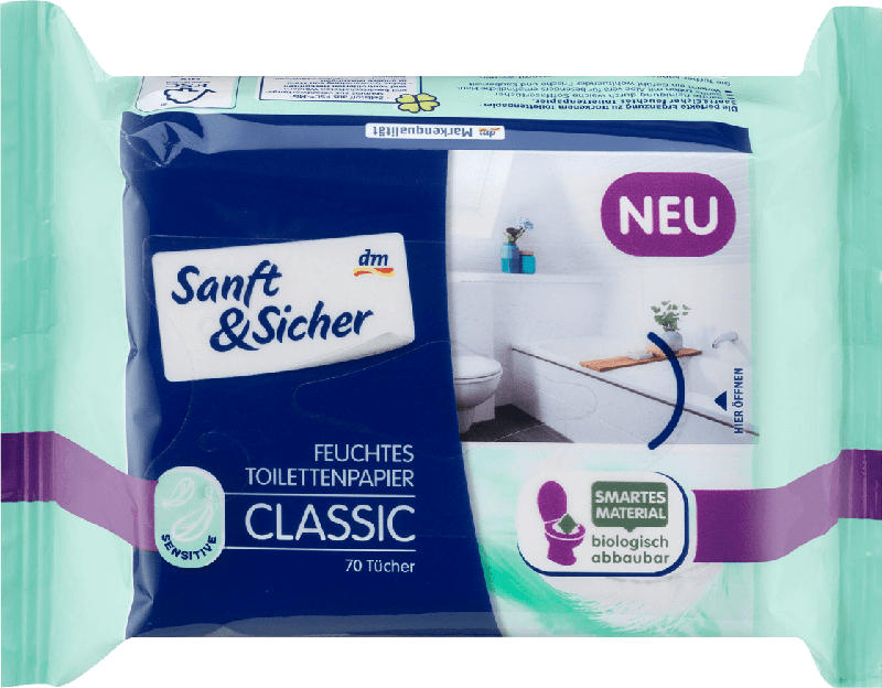 Sanft&Sicher Feuchtes Toilettenpapier Classic Sensitive
