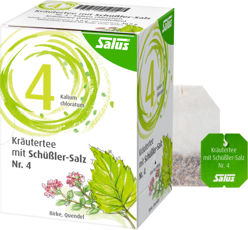 Kräutertee mit Schüßler-Salz Nr. 4
