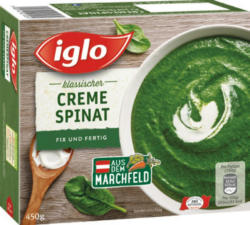 Iglo Cremespinat oder Spinat passiert