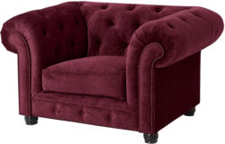 Sessel - burgund - Samtvelours - 58 cm breit