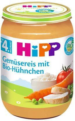 HiPP Menüs nach dem 4.Monat - Gemüsereis mit Bio-Hühnchen