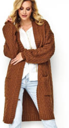 MAKADAMIA Longcardigan mit elegantem Strickmuster