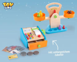 TOYLINO Kinder Kassa Balkenwaage aus Holz nur € 8,99 TOYLINO Kinder Familien Spiele | HOFER