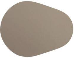 Tischset Jette aus Leder in Grau
