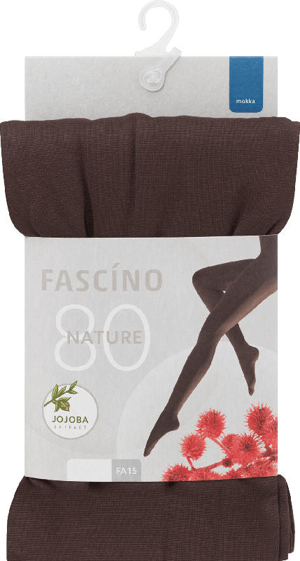 FASCÍNO Strumpfhose Nature, 80 den, mokka, Gr. 42/44